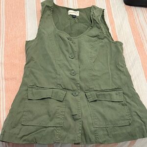 Green Button-Up Vest